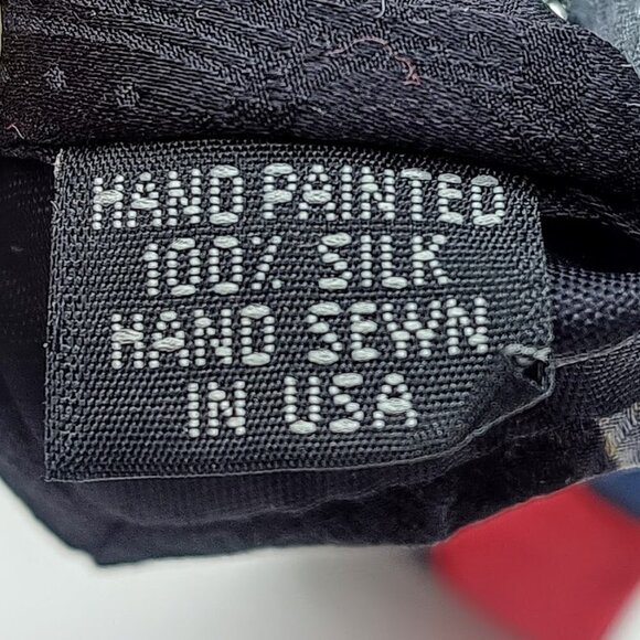 Robert Daskal Hand Painted Silk Jacquard Tie - Picture 4 of 5